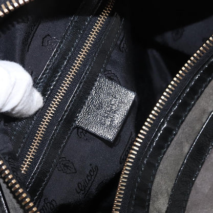 Gucci Aviatrix Satchel Suede, BLACK, SUEDE, Handbag