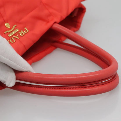 Prada Convertible Tote Quilted Tessuto, ORANGE, NYLON, Handbag