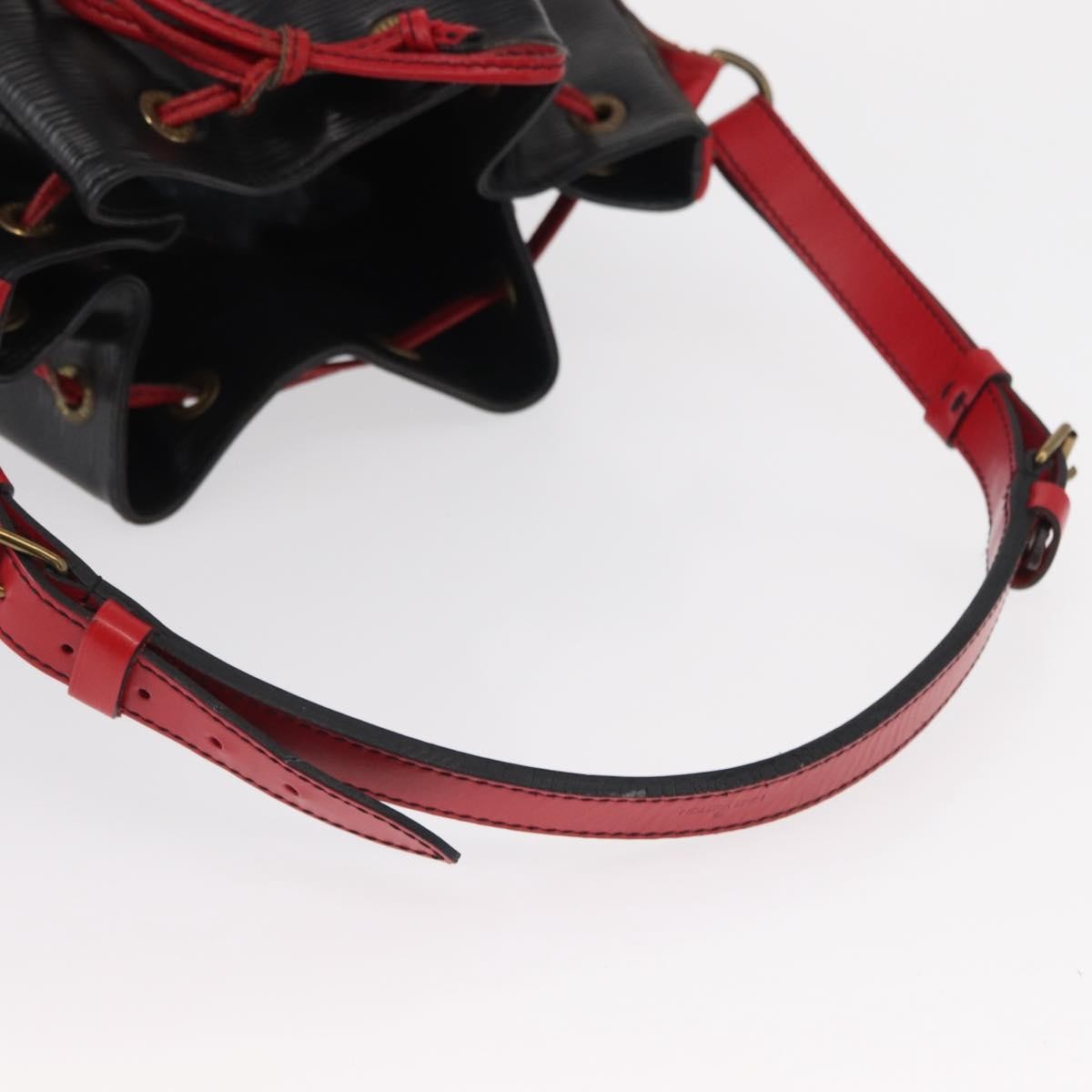 Louis Vuitton Bicolor Noe Handbag Epi Leather, BLACK, LEATHER, Shoulder bag