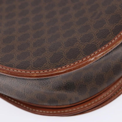 Celine Macadam Shoulder Bag PVC Leather, BROWN, CANVAS, Shoulder bag