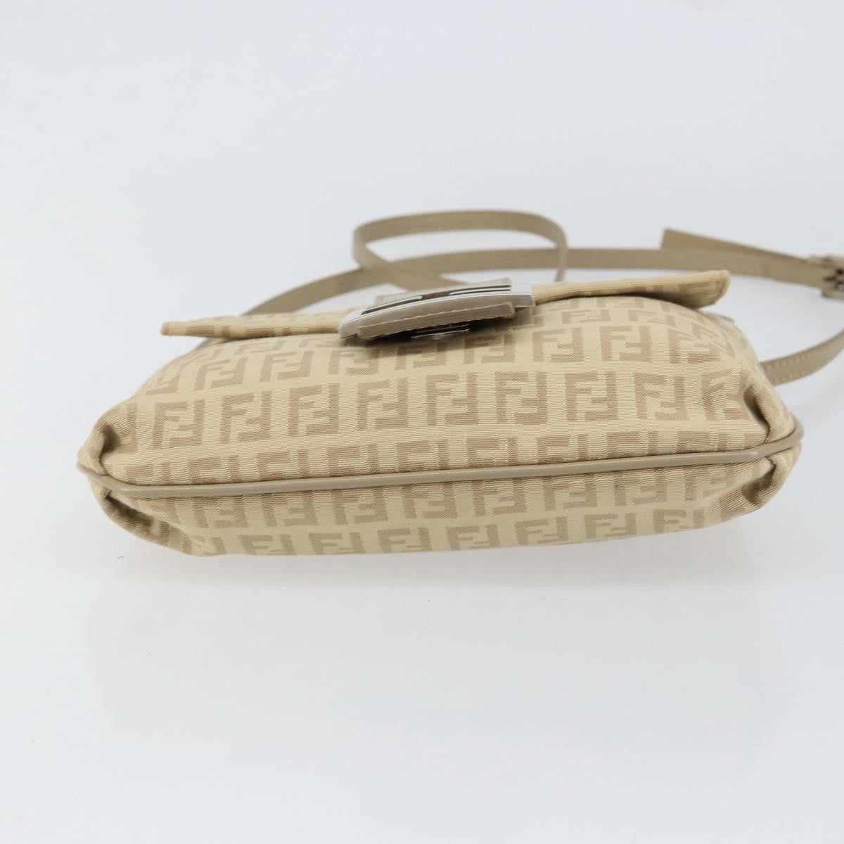 Fendi Vintage Flap Crossbody Bag Zucchino Canvas, BEIGE, CANVAS, Shoulder bag