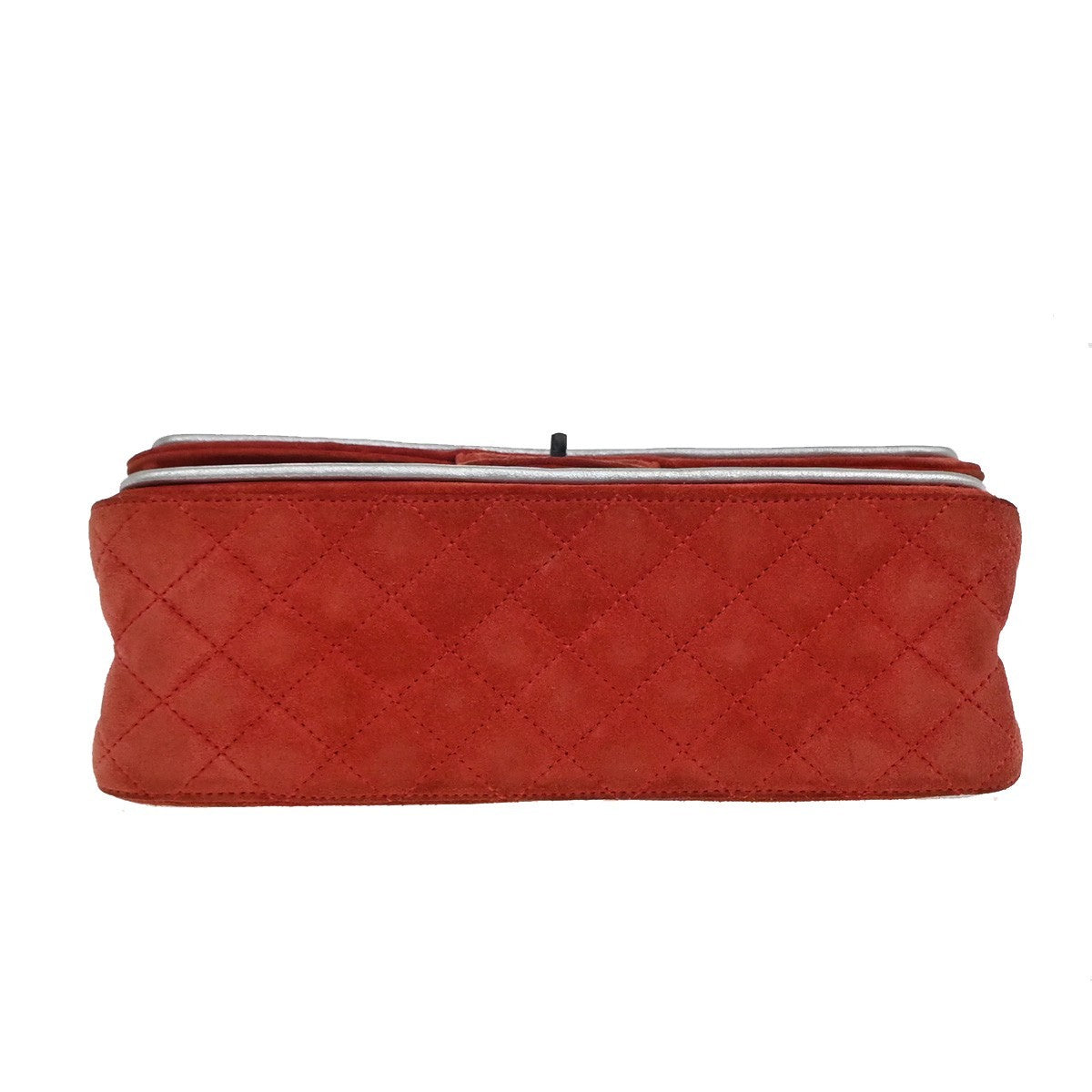 Chanel Reissue 2.55 Flap Bag Quilted Suede with Metallic Calfskin, RED, SUEDE, Shoulder bag