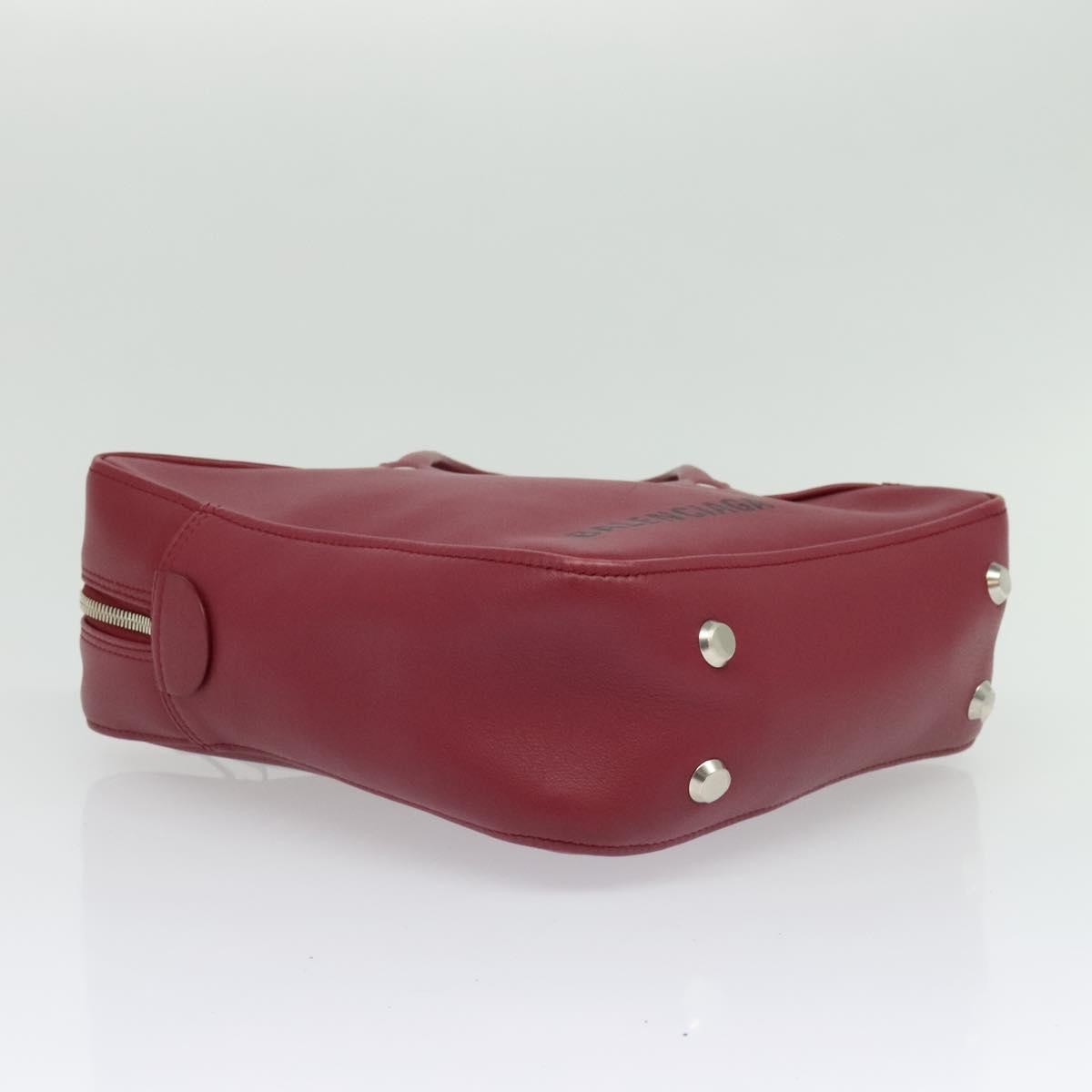 Balenciaga Triangle Duffle Bag Leather, RED, LEATHER, Handbag