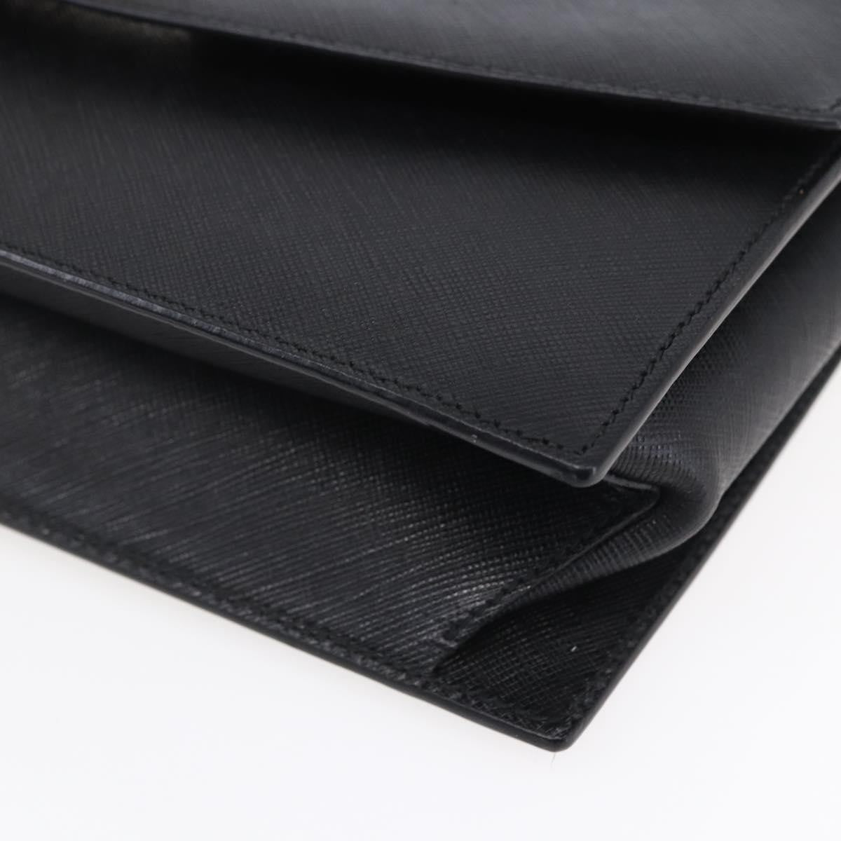 Salvatore Ferragamo Gancini handbag Leather, BLACK, LEATHER, Shoulder bag