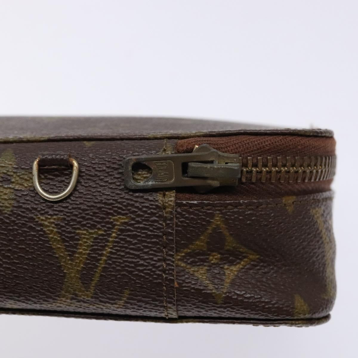 Louis Vuitton Vintage Jewelry Box Monogram Canvas, BROWN, CANVAS, Clutche & pouche