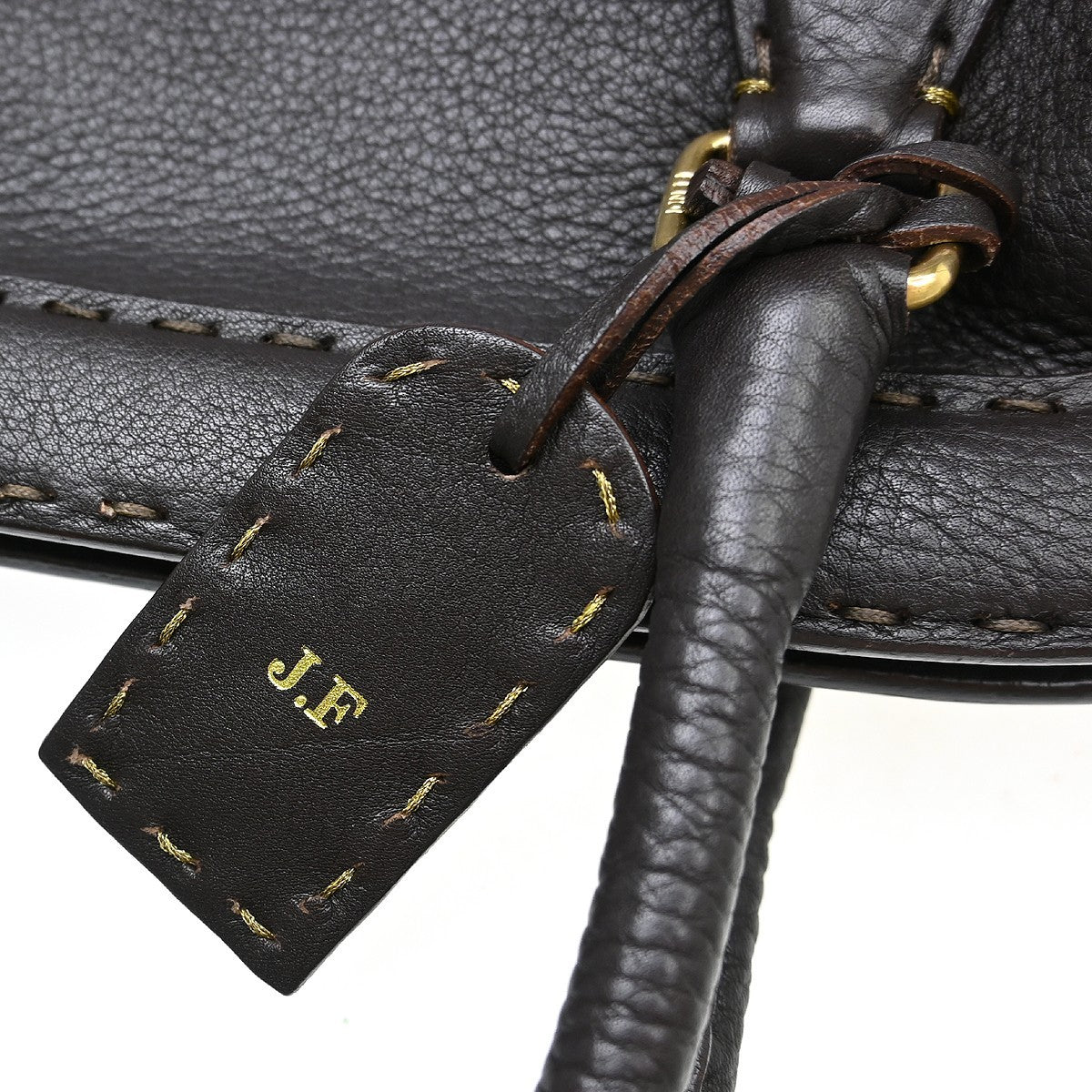 Fendi Selleria Frame Doctor Bag Leather, Brown, Leather, Handbag