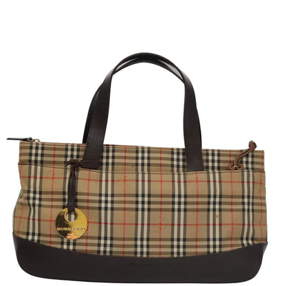 Burberry Nova Handbag Check Pattern, BEIGE, CANVAS, Handbag