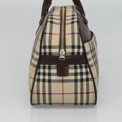 Burberry Nova Check Bowling Bag Canvas, BEIGE, NYLON, Handbag