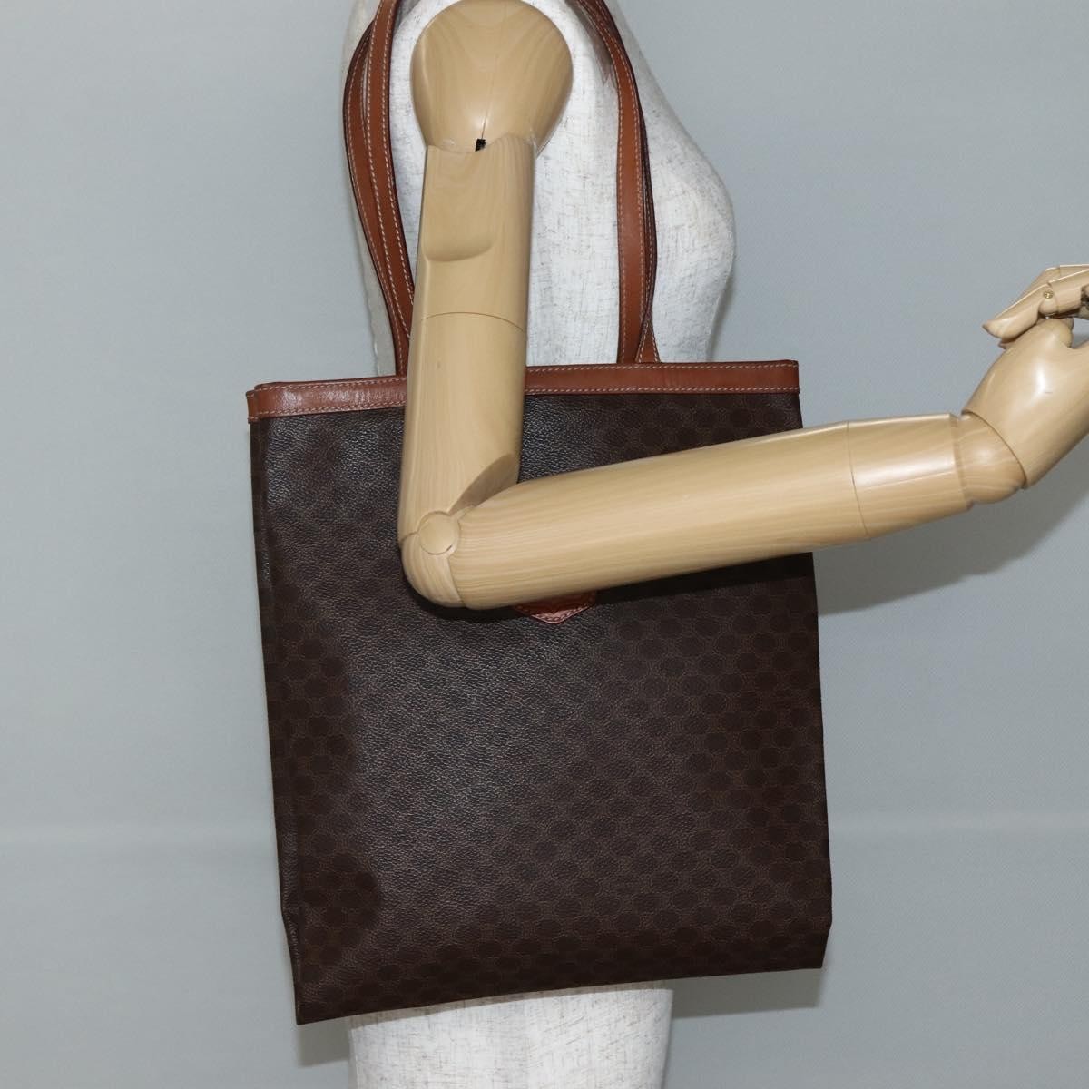 Celine Vintage Macadam Tote bag Canvas, BROWN, CANVAS, Tote bag