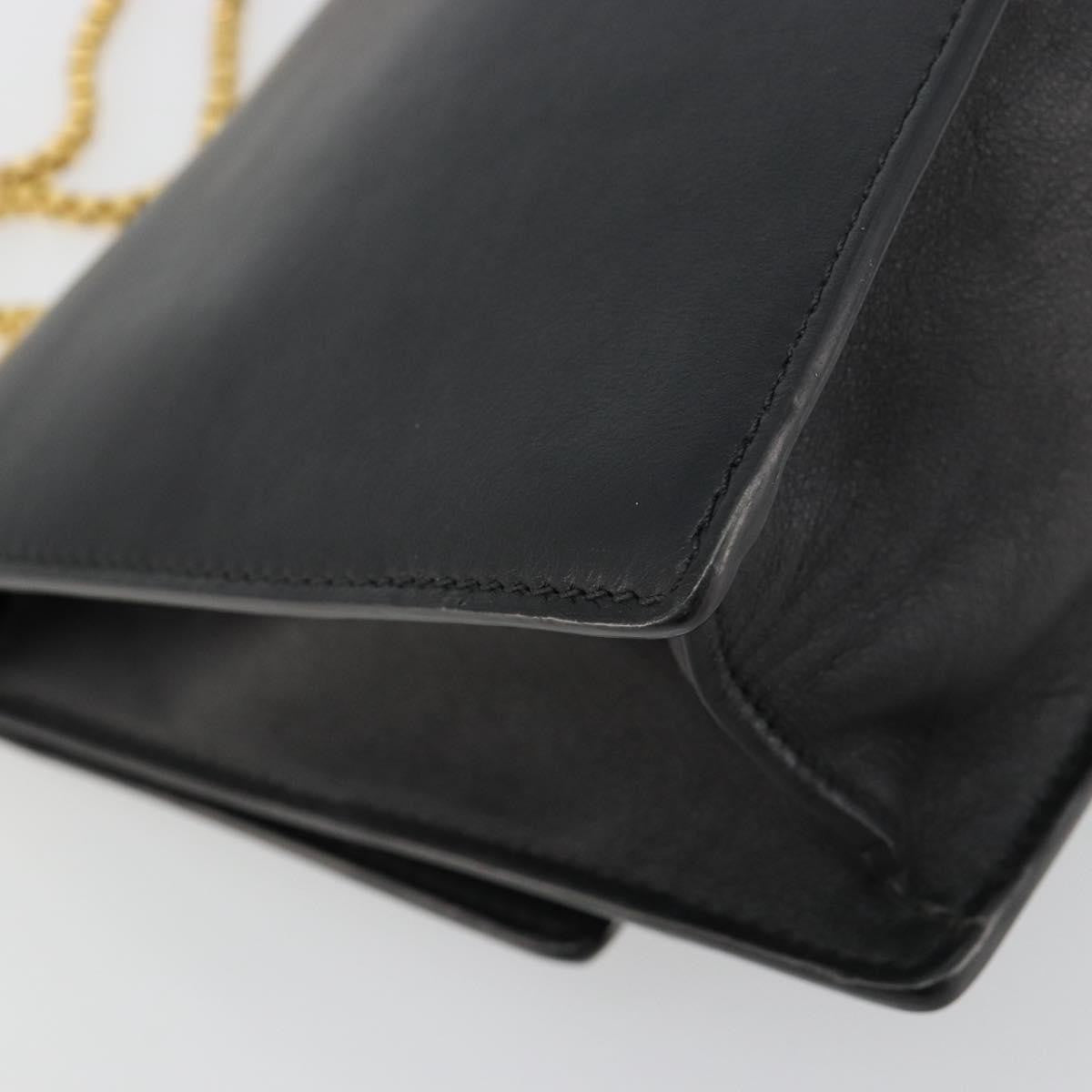 Versace Medusa Flap Chain Bag Leather, Black, Leather, Shoulder Bag