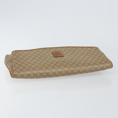 Celine Macadam Pochette Canvas and Leather, BEIGE, CANVAS, Clutche & pouche