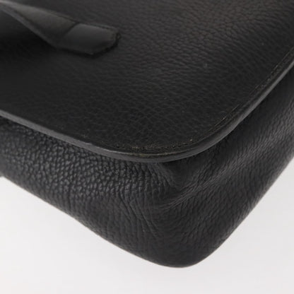 Christian Dior Vintage CD Handbag Leather, BLACK, LEATHER, Handbag