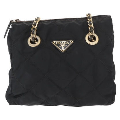Prada Re-Edition 1995 Chain Tote Quilted Re-Nylon, BLACK, NYLON, Shoulder bag