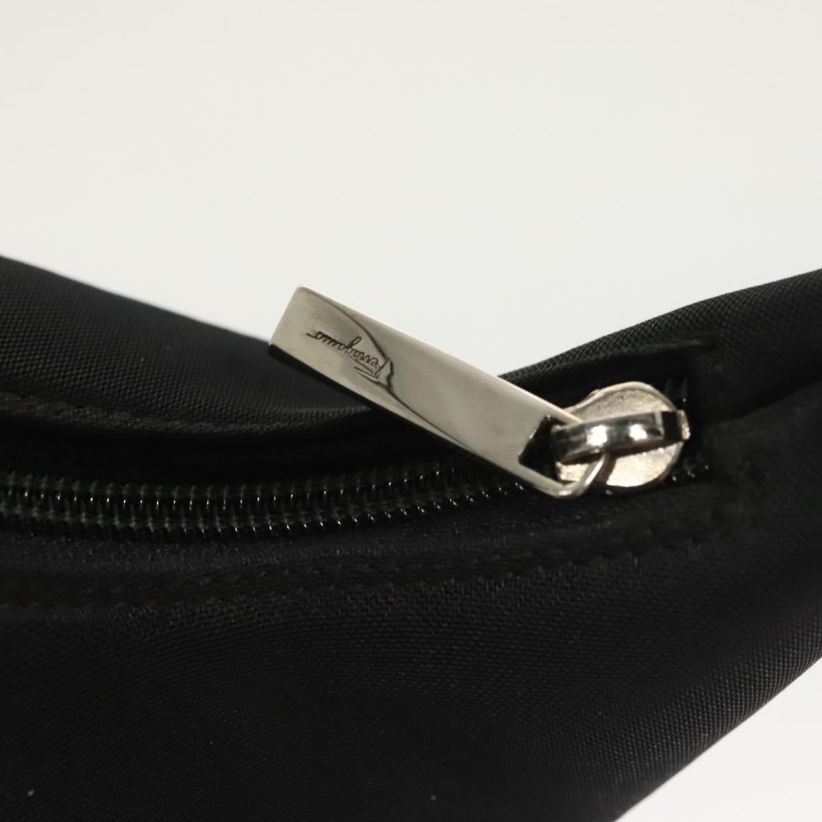 Salvatore Ferragamo Vintage Shoulder Bag Nylon, BLACK, NYLON, Shoulder bag