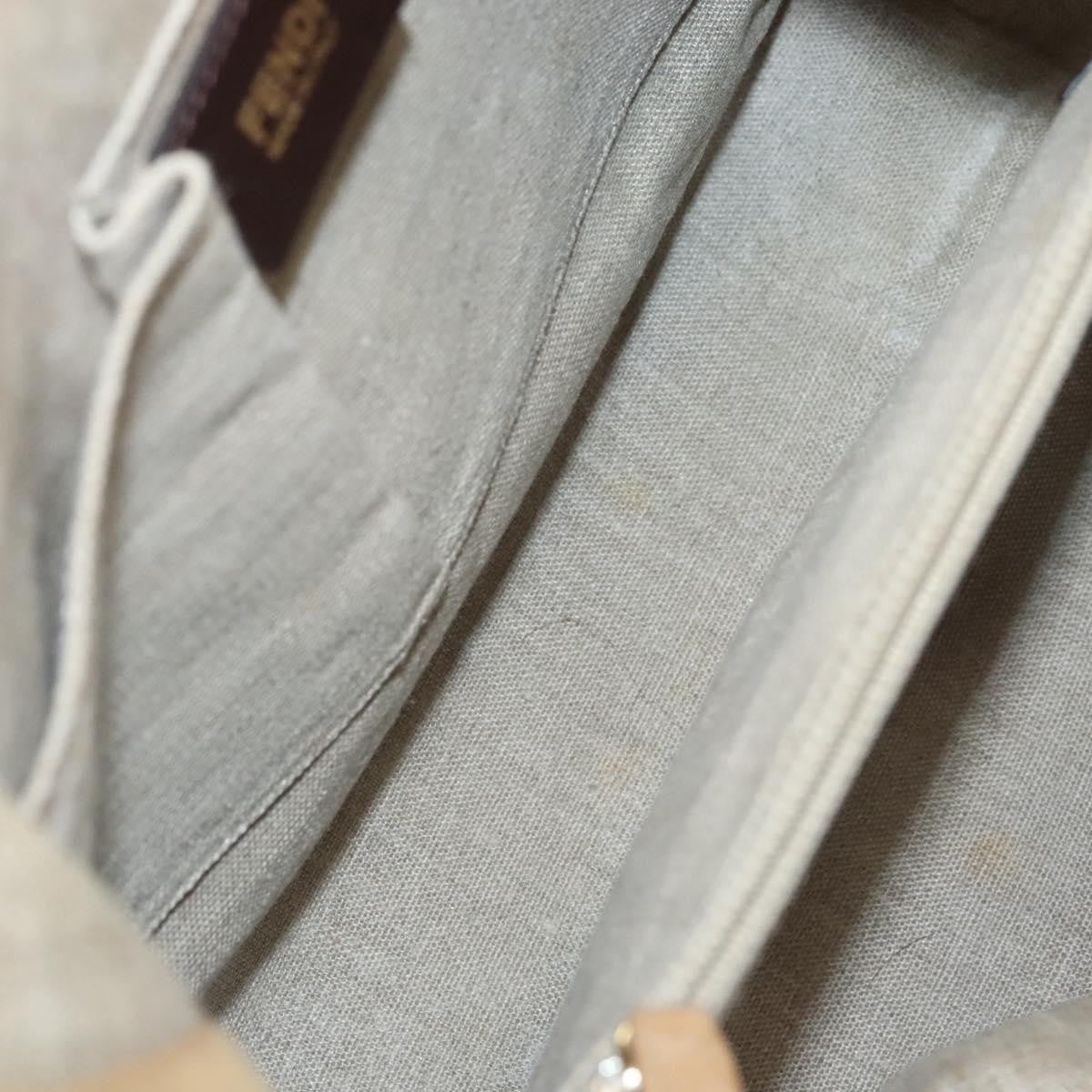 Fendi Pequin 2Bag Canvas and Leather, BROWN, CANVAS, Shoulder bag