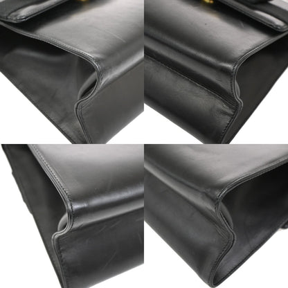 Salvatore Ferragamo Vintage Vara Bow Top Handle Bag Leather, BLACK, LEATHER, Shoulder bag