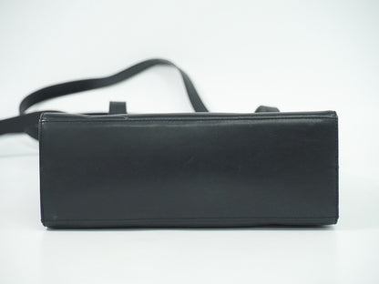 Salvatore Ferragamo Vara shoulder Bag Leather, BLACK, LEATHER, Shoulder bag