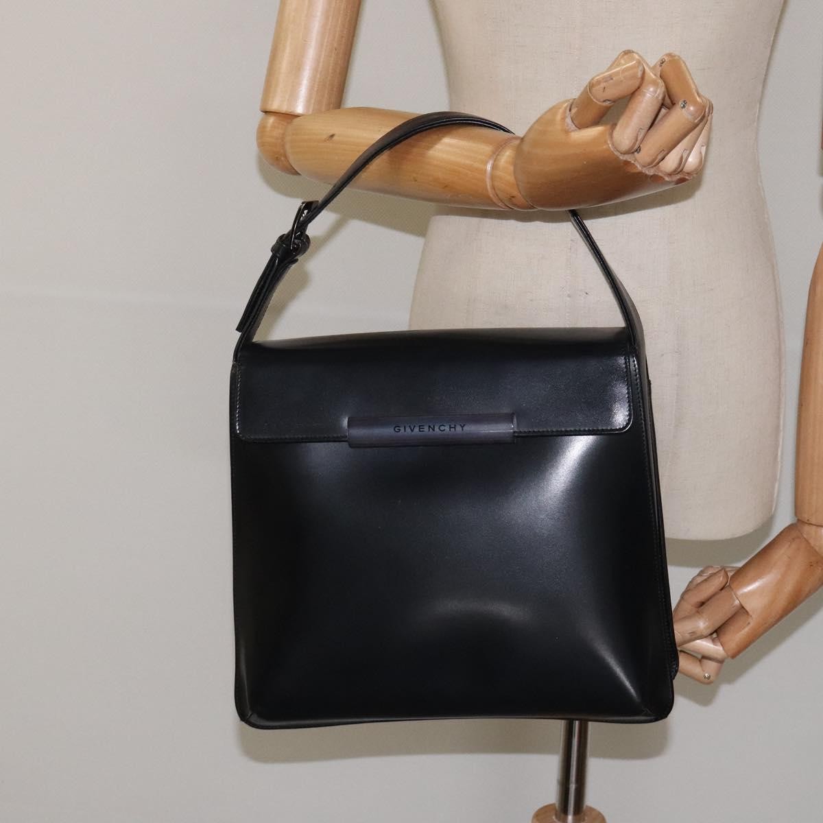 Givenchy Vintage Handbag Leather, BLACK, LEATHER, Handbag