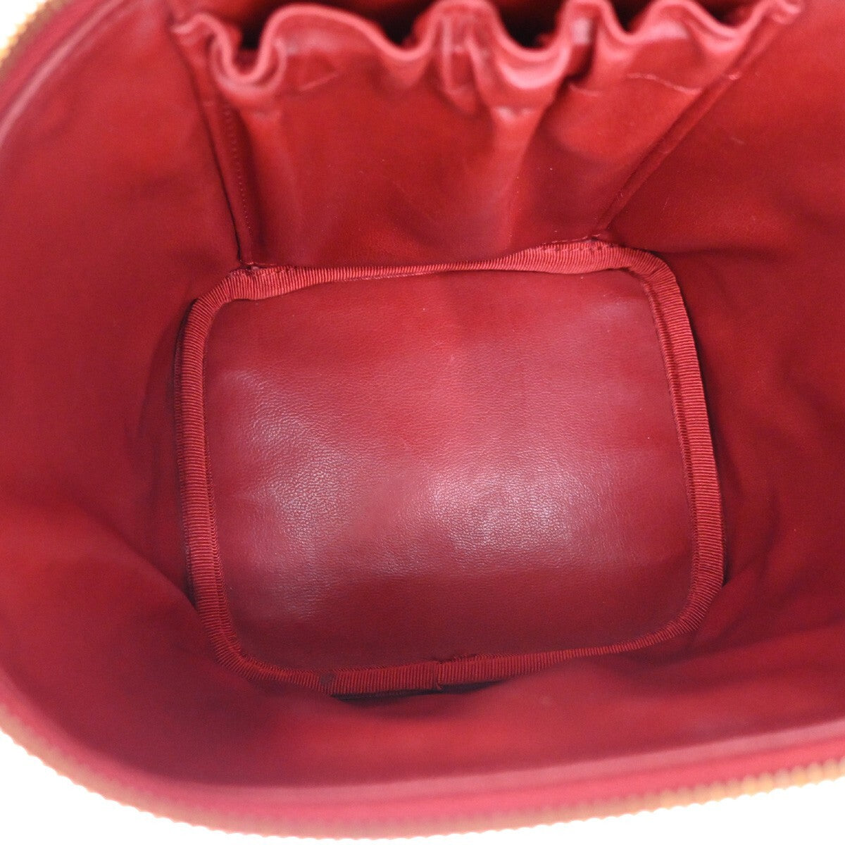 Chanel Vintage Timeless Cosmetic Case Caviar, RED, LEATHER, Handbag