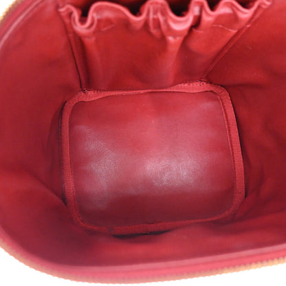 Chanel Vintage Timeless Cosmetic Case Caviar, RED, LEATHER, Handbag