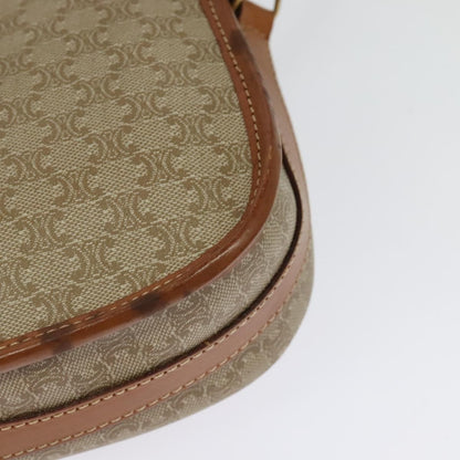 Celine Macadam Shoulder Bag PVC Leather, BEIGE, CANVAS, Shoulder bag