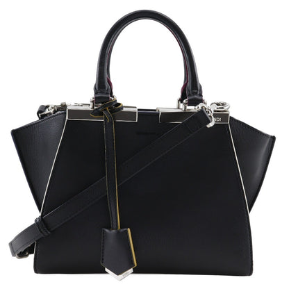 Fendi Petite 3Jours Bag Leather, BLACK, LEATHER, Handbag