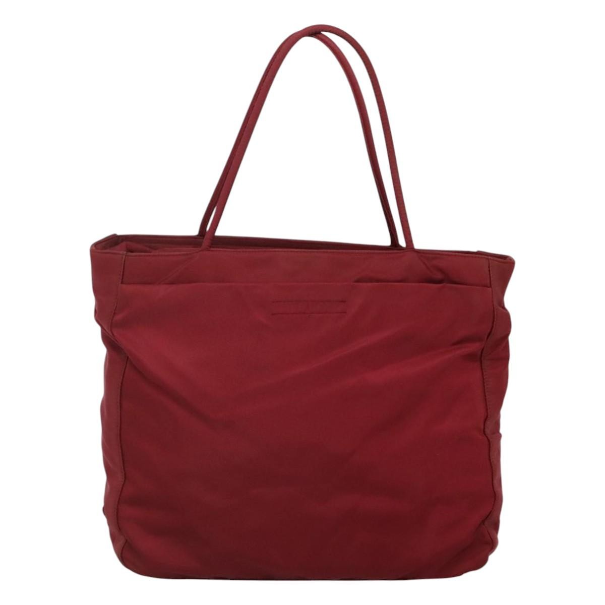 Prada Vintage Zip Tote Tessuto, RED, NYLON, Tote bag