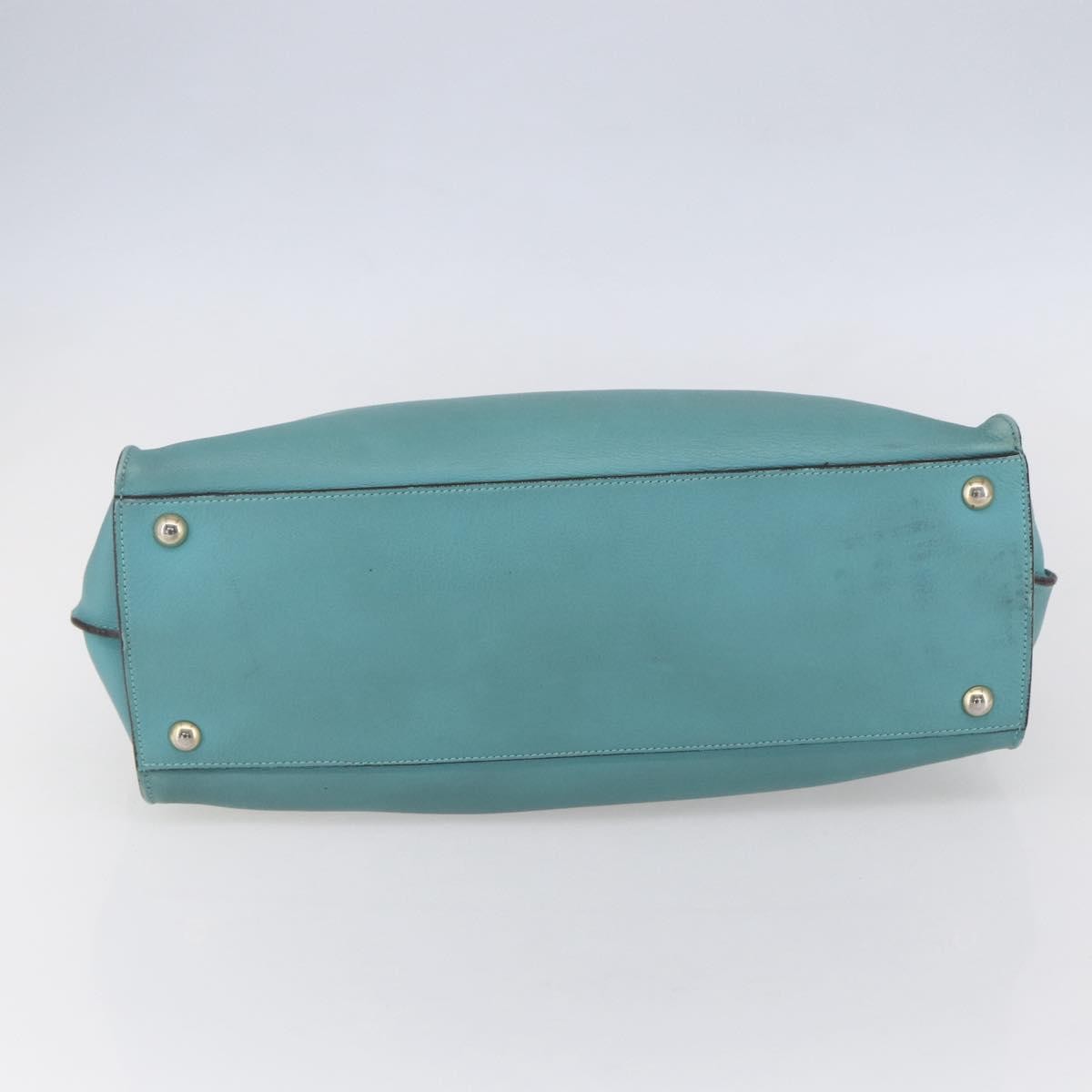 Salvatore Ferragamo Virna Satchel Leather, TURQUOISE, LEATHER, Tote bag