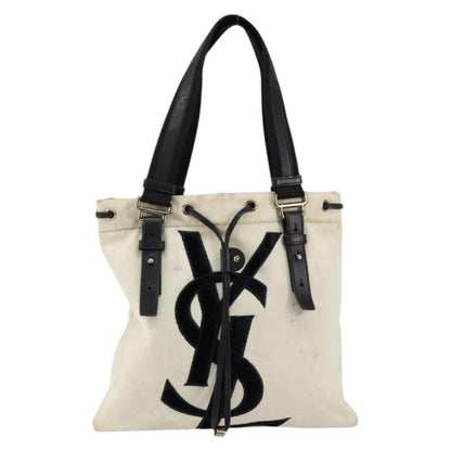 Saint Laurent Kahala Drawstring Tote Canvas, BEIGE, CANVAS, Tote bag