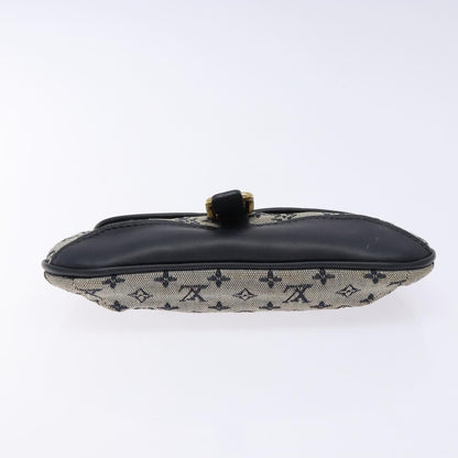 Louis Vuitton Anne Sophie Clutch Mini Lin, BLUE, CANVAS, Clutche & pouche