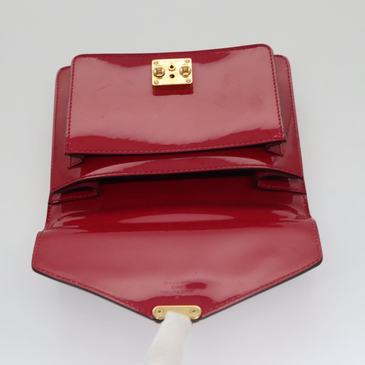 Louis Vuitton Monceau Handbag Vernis, Red, Patent Leather, Handbag