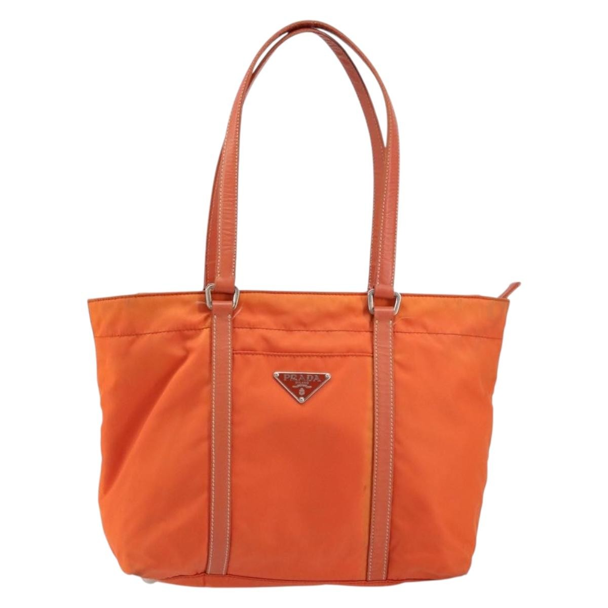Prada Vintage Tote Tessuto, ORANGE, NYLON, Tote bag