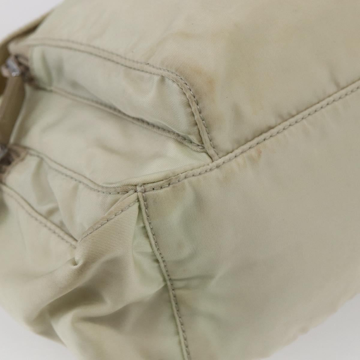 Prada Buckle Messenger Bag Tessuto, BEIGE, NYLON, Shoulder bag