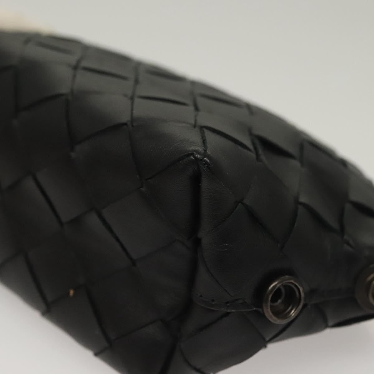 Bottega Veneta Loop Crossbody Bag Intrecciato Nappa, BLACK, LEATHER, Clutche & pouche