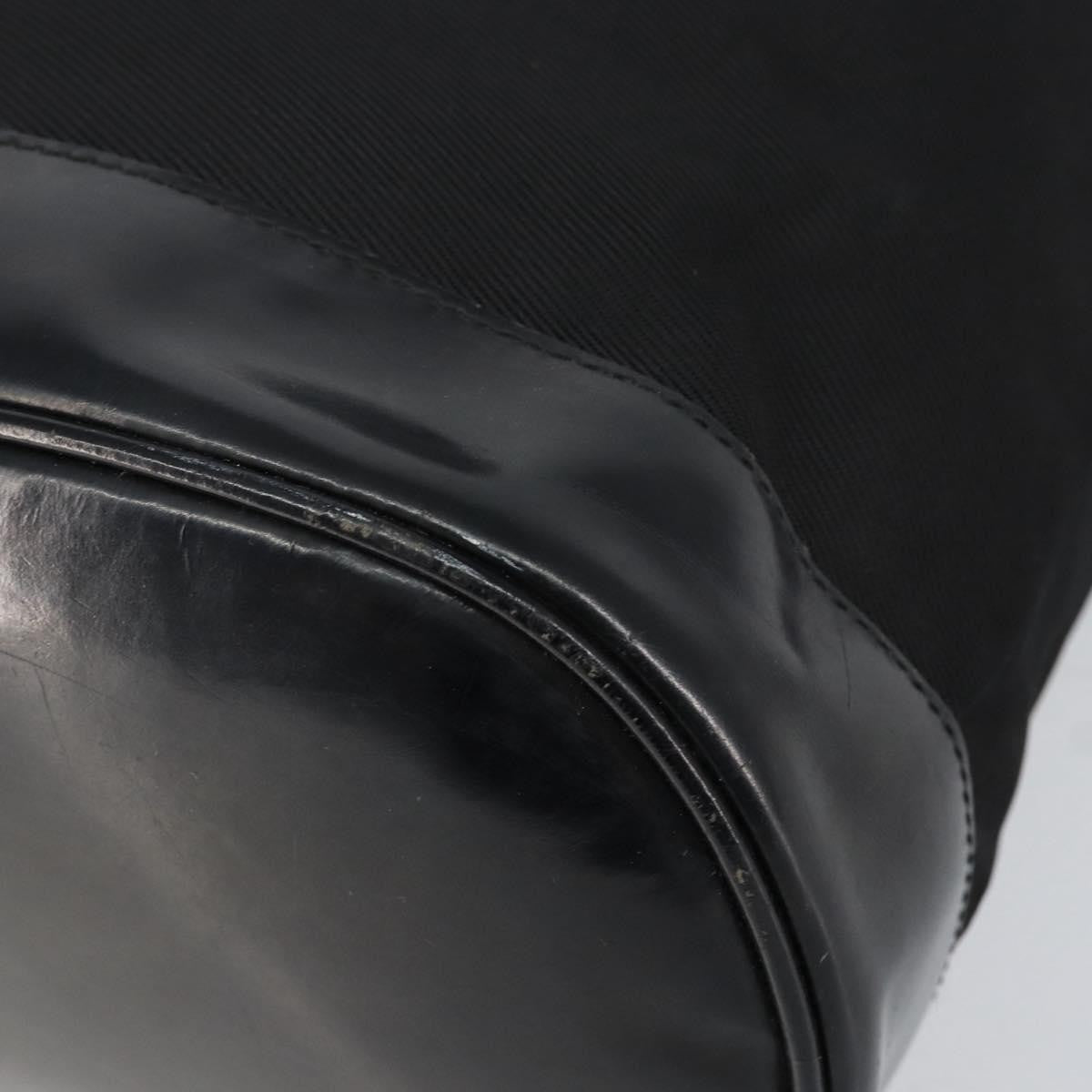 Gucci Vintage Bamboo Sling Backpack Nylon, BLACK, NYLON, Shoulder bag