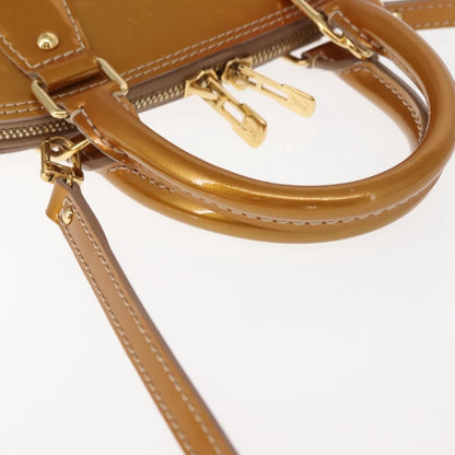 Louis Vuitton Alma Handbag Monogram Vernis, GOLD, PATENT_LEATHER, Handbag