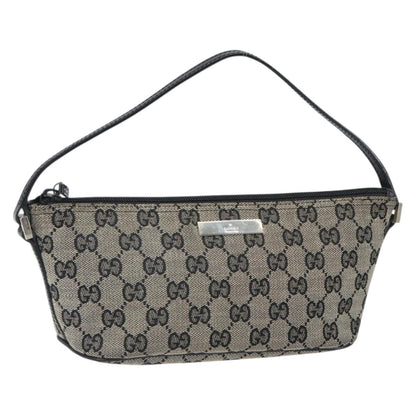 Gucci Vintage Boat Pochette GG Canvas, BLACK, CANVAS, Clutche & pouche