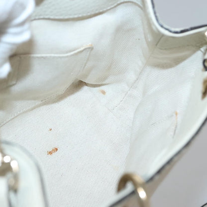 Gucci Bamboo shopper bag Leather, WHITE, LEATHER, Handbag