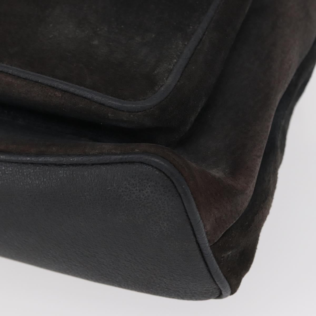 Gucci Vintage Bamboo Backpack Suede, NAVY, SUEDE, Backpack