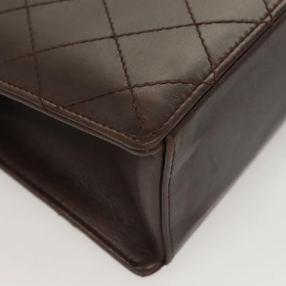 Chanel CC Flap Tote Quilted Calfskin, BROWN, LEATHER, Tote bag