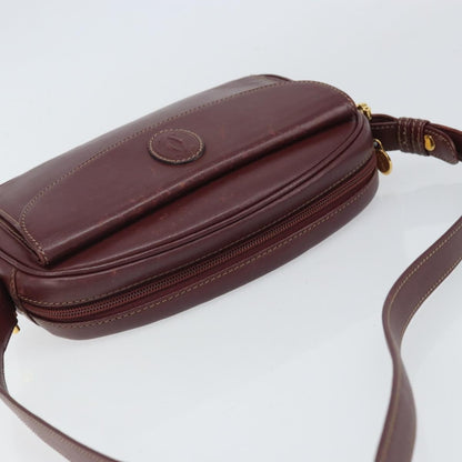 cartier Must de Cartier Shoulder Bag Leather, BURGUNDY, LEATHER, Shoulder bag