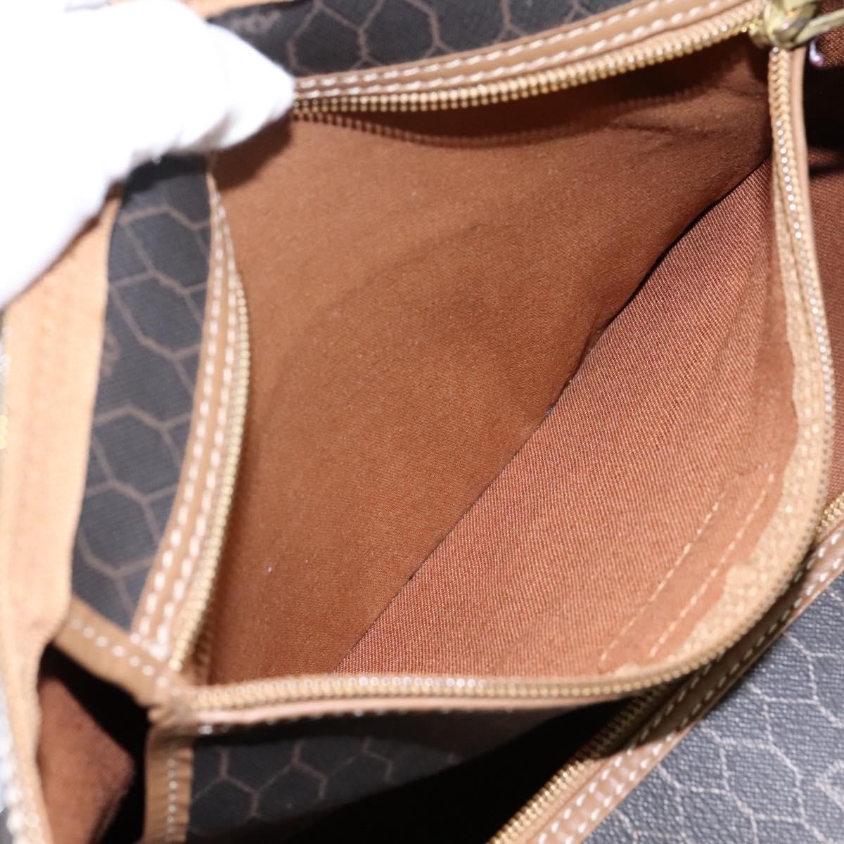 Christian Dior Vintage Honeycomb Boston bag Canvas and Leather, BLACK, PVC, Travel bag