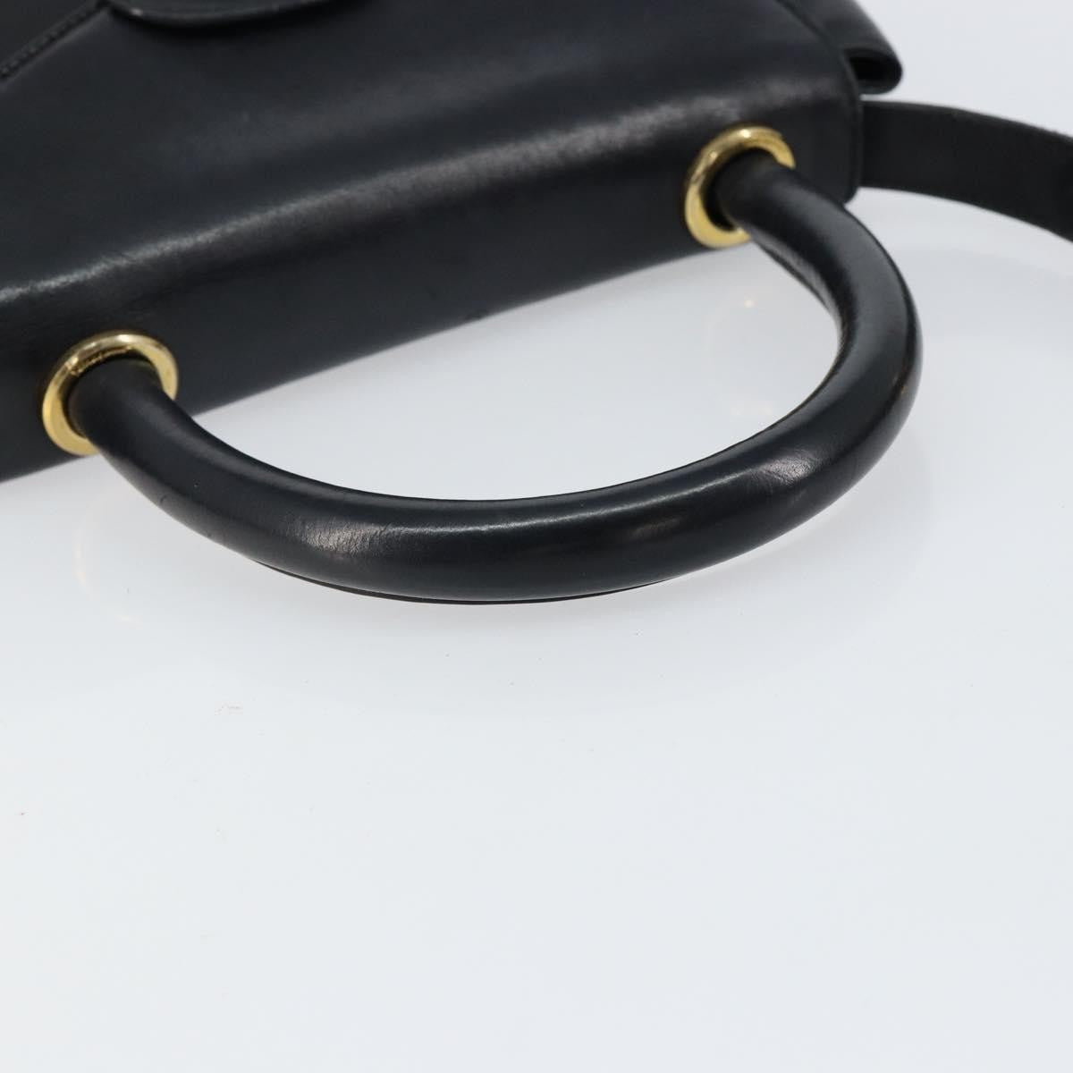 Salvatore Ferragamo Vintage Handbag Leather, BLACK, LEATHER, Handbag
