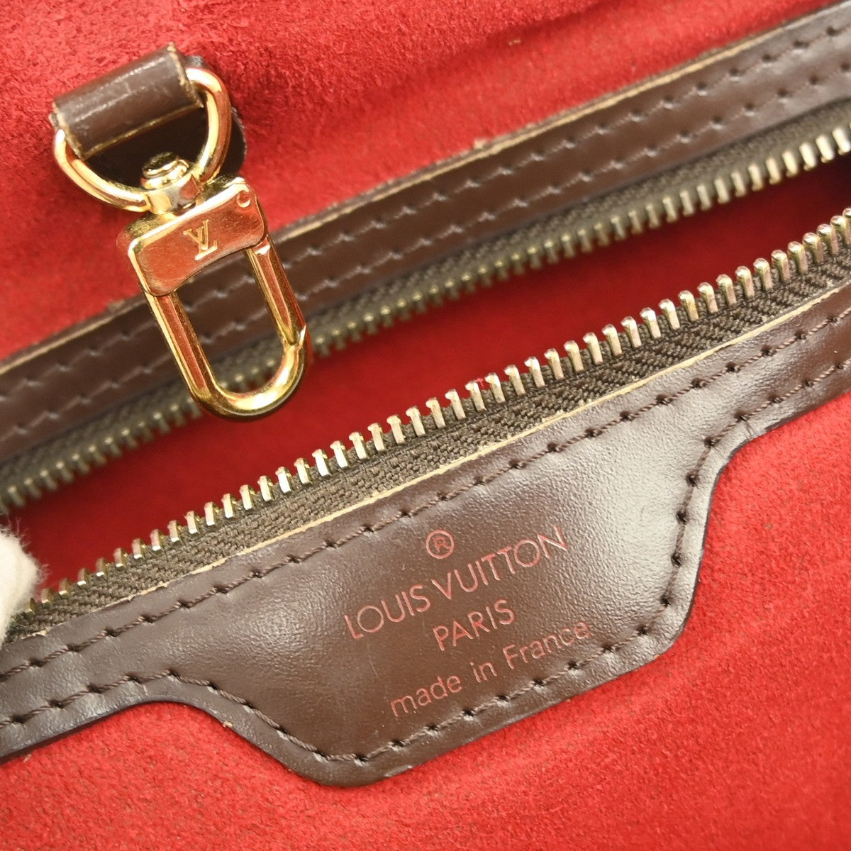 Louis Vuitton Hampstead Handbag Damier, BROWN, CANVAS, Tote bag