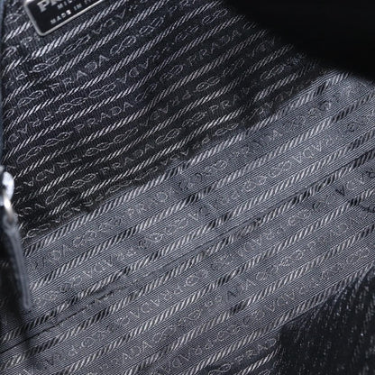 Prada Bowling Shoulder Bag Tessuto, BLACK, NYLON, Shoulder bag