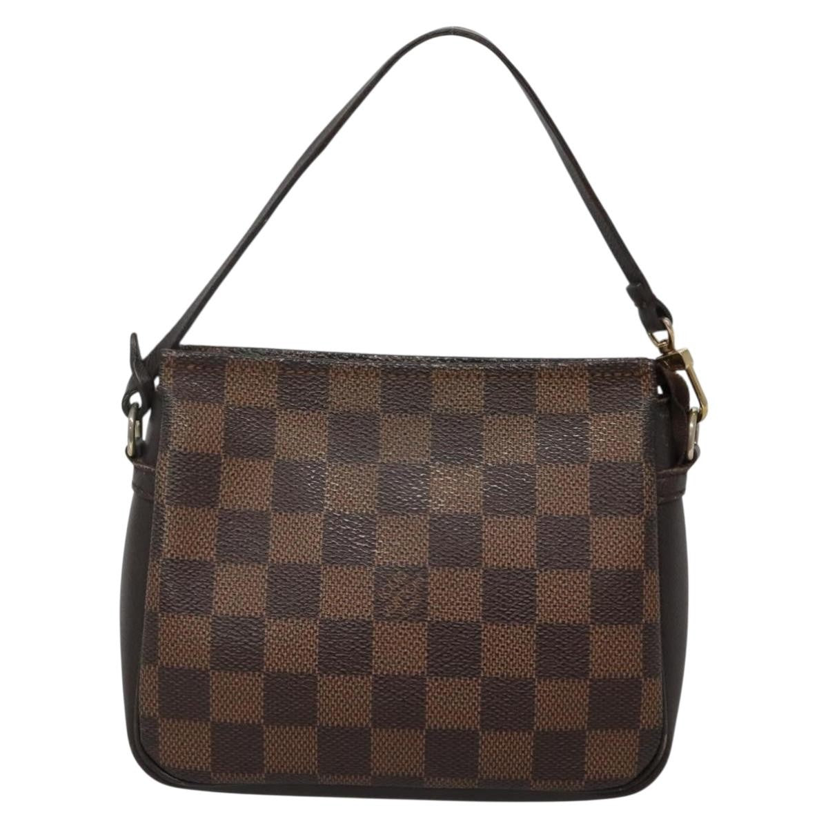 Louis Vuitton Trousse Make Up Bag Damier, BROWN, CANVAS, Clutche & pouche