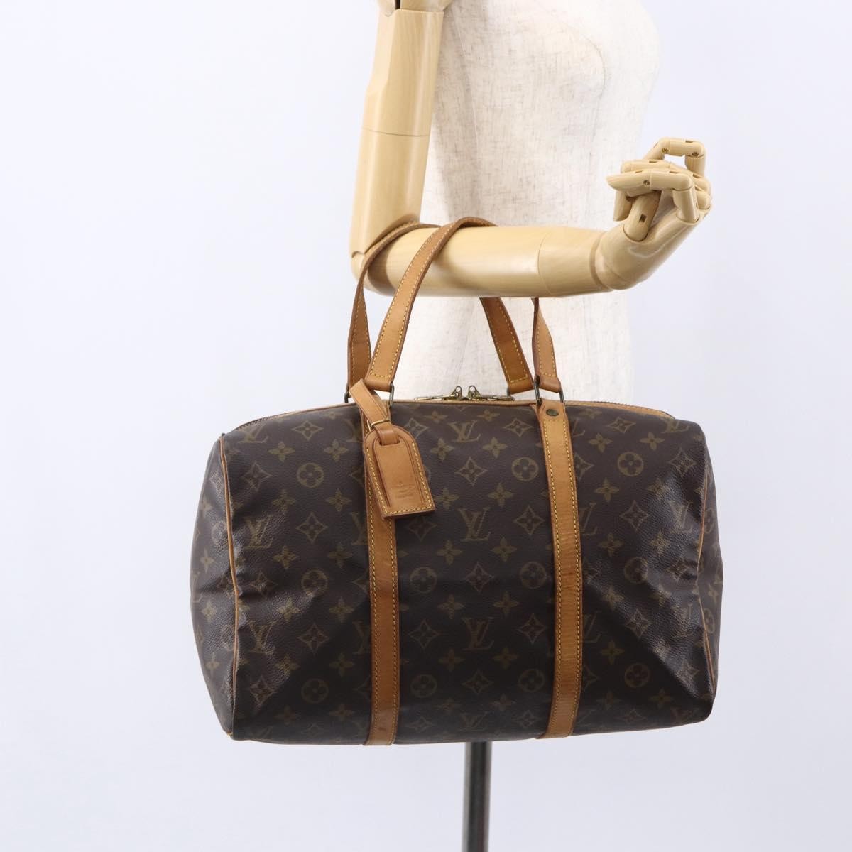 Louis Vuitton Sac Souple Handbag Monogram Canvas, BROWN, CANVAS, Travel bag