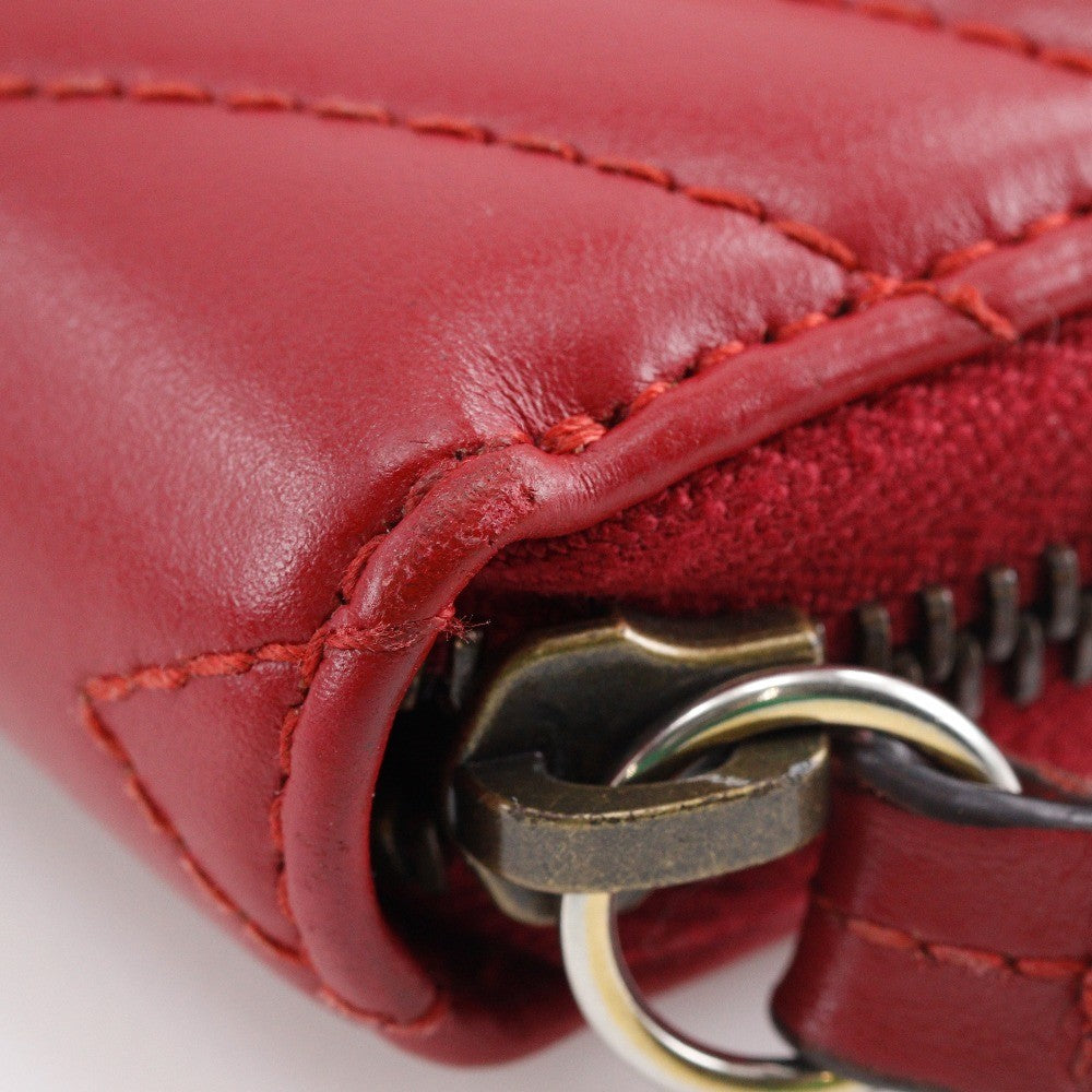 Gucci GG Marmont Zip Around Wallet Matelasse Leather, RED, LEATHER, Wallets