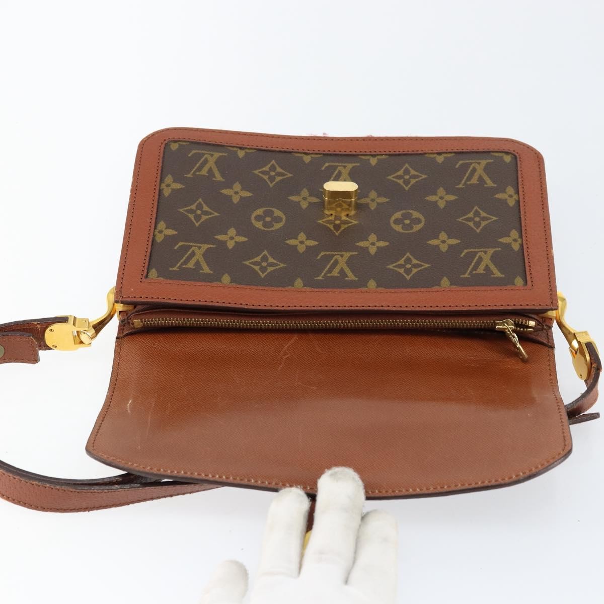 Louis Vuitton Vintage Dauphine Shoulder Bag Monogram Canvas, BROWN, CANVAS, Shoulder bag