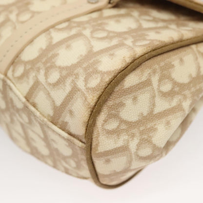 Christian Dior Vintage Trotter Romantique Flap Bag Diorissimo Coated Canvas, BEIGE, CANVAS, Handbag